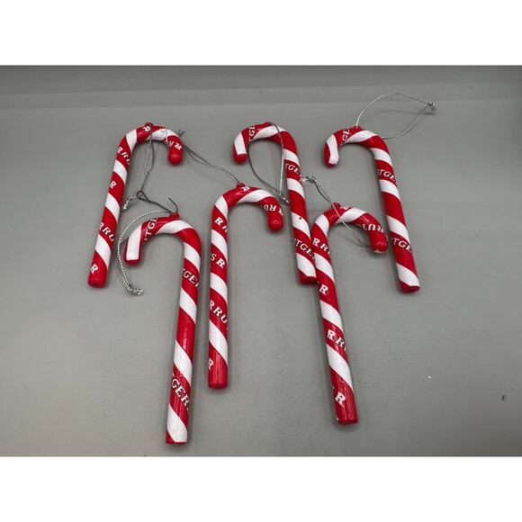 Rutgers University College Set of 6 Candycane Ornaments - Picture 3 of 3